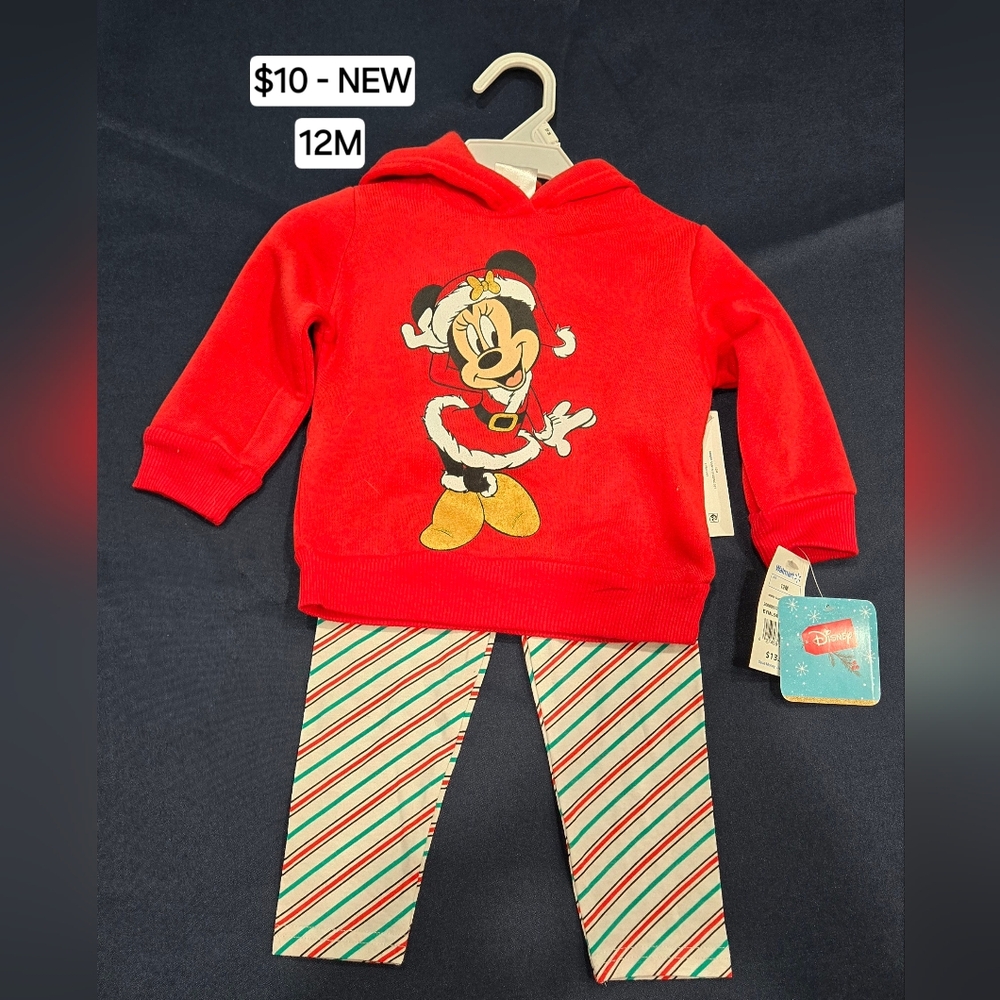 Christmas Minnie Mouse Outfit - 12m